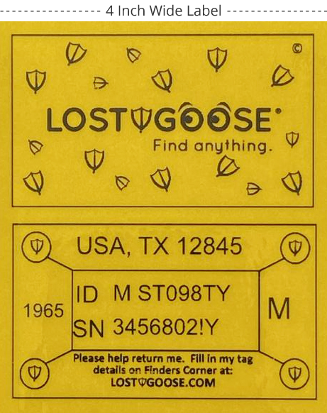 4 inch wide custom label