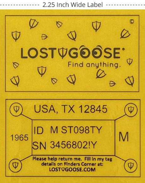 2.25 inch wide custom label